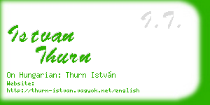 istvan thurn business card